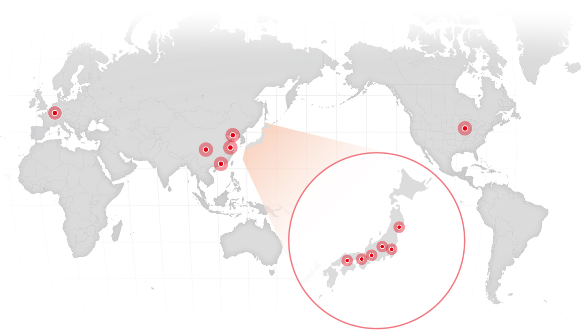 本社・営業所世界地図